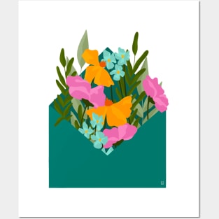 Floral Envelope Posters and Art